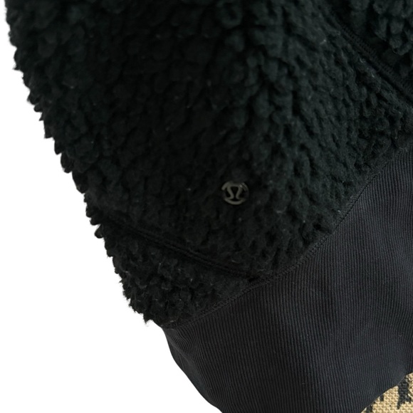 Lululemon Scuba Oversized Sherpa 1/2 Zip Pullover Black Hooded Size XS/Small - Picture 5 of 9